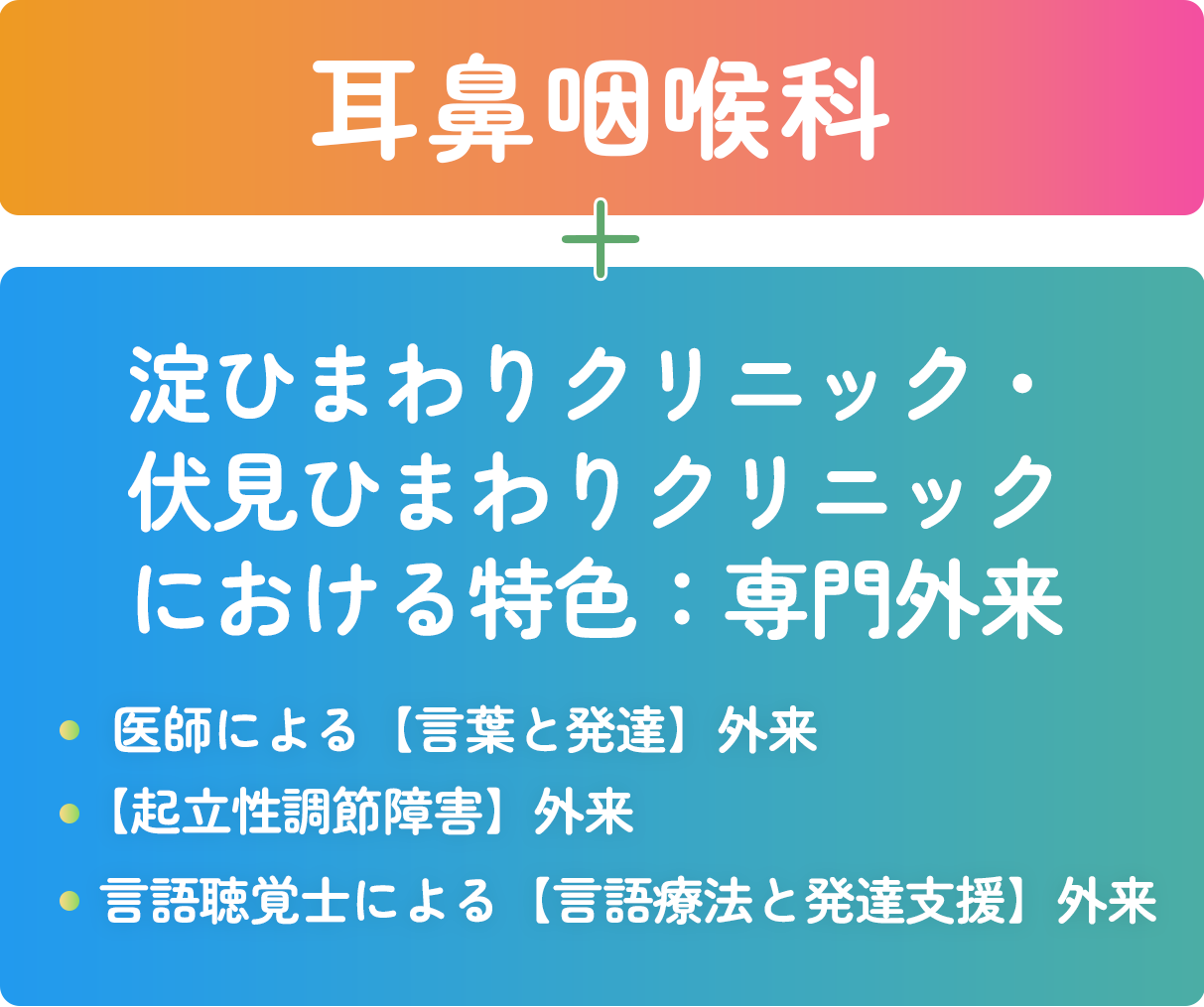 二科併設でしっかりサポート 耳鼻咽喉科 小児科
